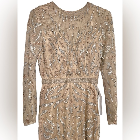 👗 NWT! Mac Duggal Beaded Long Sleeve Dress - Picture 11 of 16